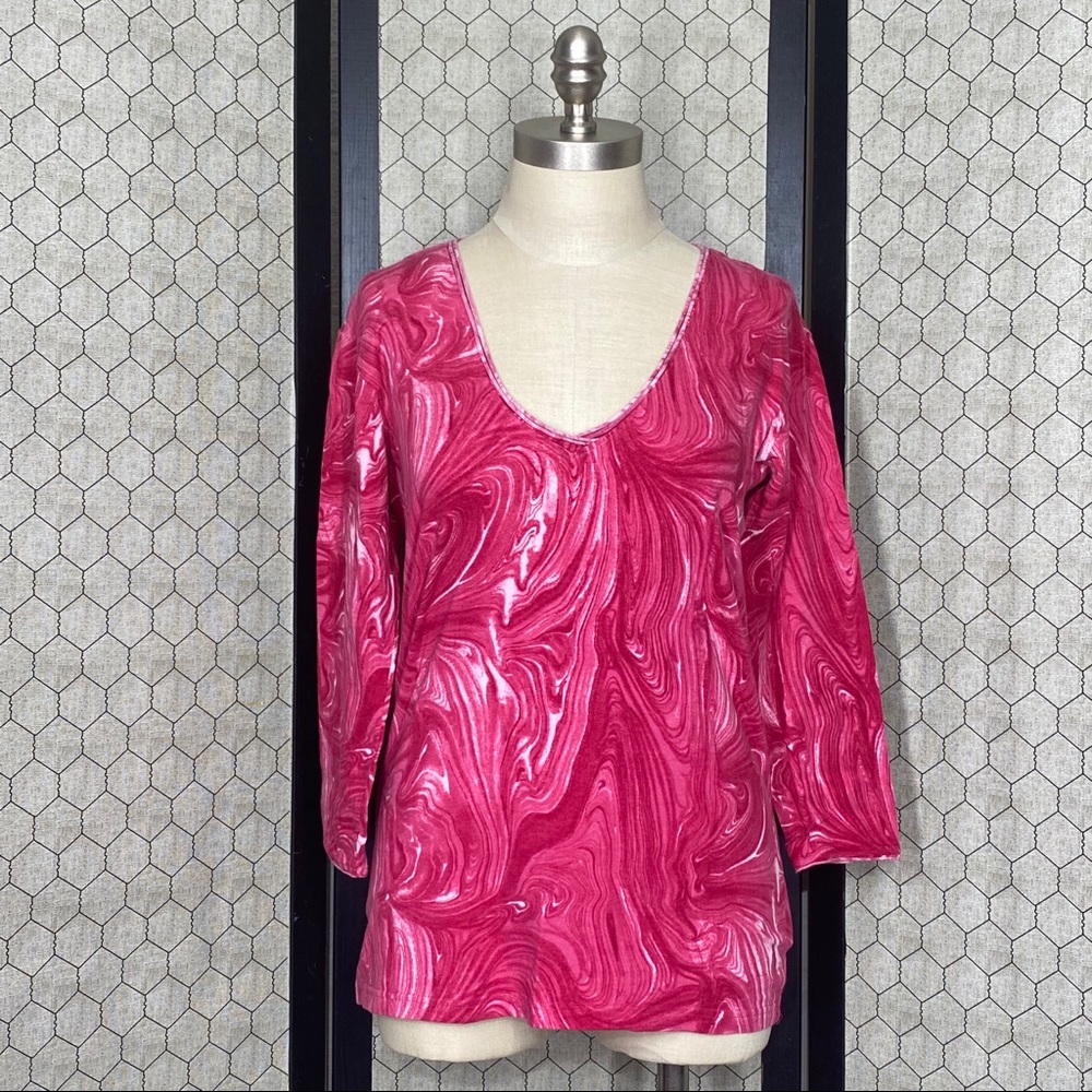 Columbia V-Neck 3/4 Sleeve Top